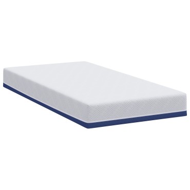 vidaXL Στρώμα Λευκό και Μπλε 90x190cm Ζακάρ ύφασμα 1 τεμ. - Μονό