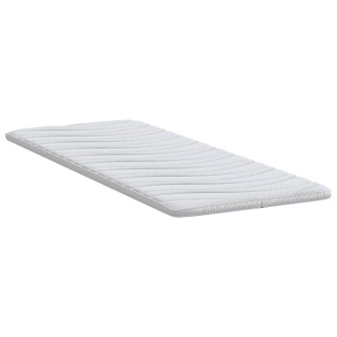 vidaXL Στρώμα επικάλυψης Λευκό 80 x 200 cm Υφασμα Πλεκτό