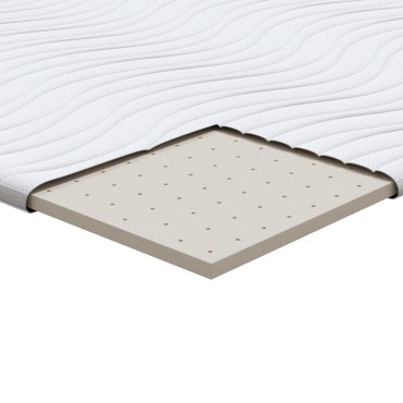 vidaXL Στρώμα επικάλυψης Λευκό 100 x 200 cm Υφασμα Πλεκτό