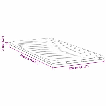 vidaXL Στρώμα επικάλυψης Λευκό 120 x 200 cm Υφασμα Πλεκτό