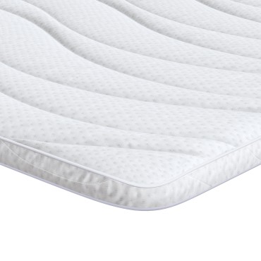 vidaXL Στρώμα επικάλυψης Λευκό 140 x 200 cm Υφασμα Πλεκτό