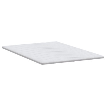 vidaXL Στρώμα επικάλυψης Λευκό 140 x 200 cm Υφασμα Πλεκτό