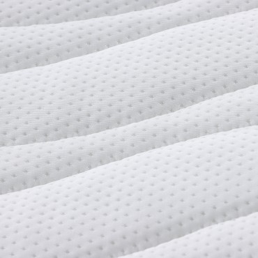 vidaXL Στρώμα επικάλυψης Λευκό 180 x 200 cm Υφασμα Πλεκτό