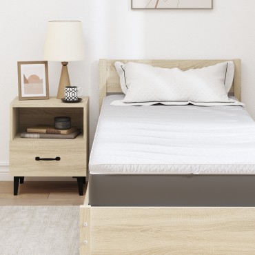vidaXL Στρώμα επικάλυψης Λευκό 80 x 200 cm Υφασμα Πλεκτό