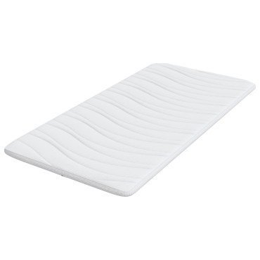 vidaXL Στρώμα επικάλυψης Λευκό 90 x 200 cm Υφασμα Πλεκτό