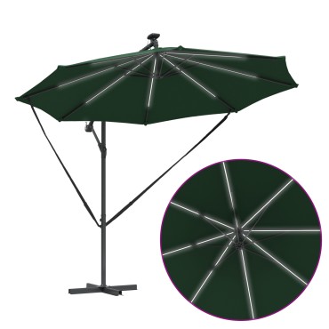 vidaXL Ομπρέλα ηλίου 294 x 294 x 248 cm Πολυεστέρας και Αλουμίνιο