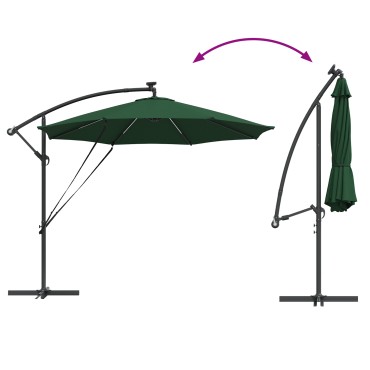 vidaXL Ομπρέλα ηλίου 294 x 294 x 248 cm Πολυεστέρας και Αλουμίνιο