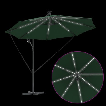 vidaXL Ομπρέλα ηλίου 294 x 294 x 248 cm Πολυεστέρας και Αλουμίνιο