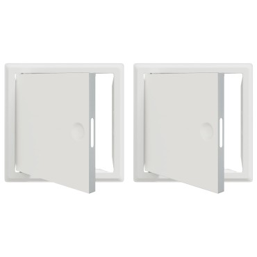vidaXL Πάνελ Πρόσβασης 2 τμχ. Λευκό 23 x 23 x 3 cm Ατσάλι