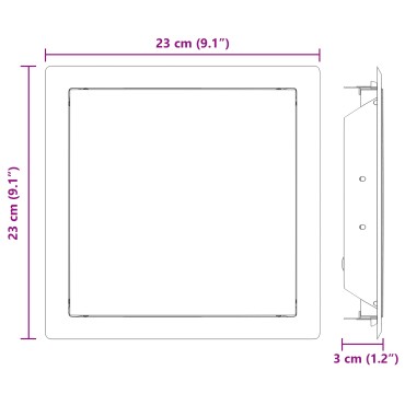 vidaXL Πάνελ Πρόσβασης 2 τμχ. Λευκό 23 x 23 x 3 cm Ατσάλι