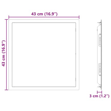 vidaXL Πάνελ Πρόσβασης Λευκό 43 x 43 x 3 cm Ατσάλι