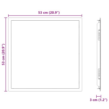 vidaXL Πάνελ Πρόσβασης Λευκό 53 x 53 x 3 cm Ατσάλι