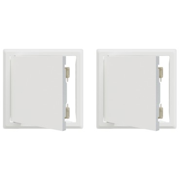 vidaXL Πάνελ Πρόσβασης 2 τμχ. Λευκό 23 x 23 x 3 cm Ατσάλι