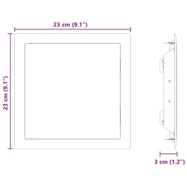 vidaXL Πάνελ Πρόσβασης 2 τμχ. Λευκό 23 x 23 x 3 cm Ατσάλι