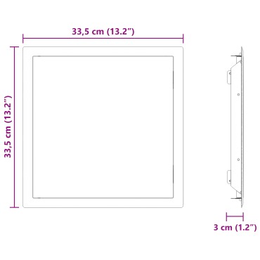 vidaXL Πάνελ Πρόσβασης Λευκό 33,5 x 33,5 x 3 εκ Ατσάλι