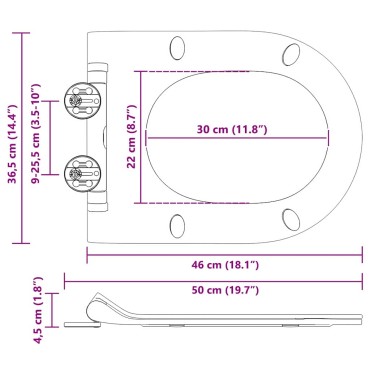 vidaXL Λεκάνη Ρυθμιζόμενος Μαύρο 50 x 36,5 x 5 εκ Πολυπροπυλένιο