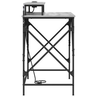 vidaXL Γραφείο Γκρίζο Σονομα 100x50x86,5cm Επεξεργασμένο Ξύλο 1 τεμ.