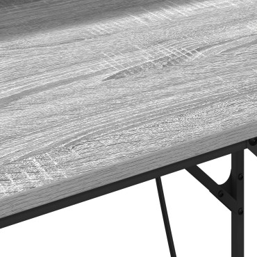 vidaXL Γραφείο Γκρίζο Σονομα 100x50x86,5cm Επεξεργασμένο Ξύλο 1 τεμ.
