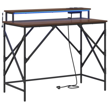 vidaXL Γραφείο Καφέ δρυς Επεξεργασμένο Ξύλο 100x50x86,5 εκ 1 τεμ.