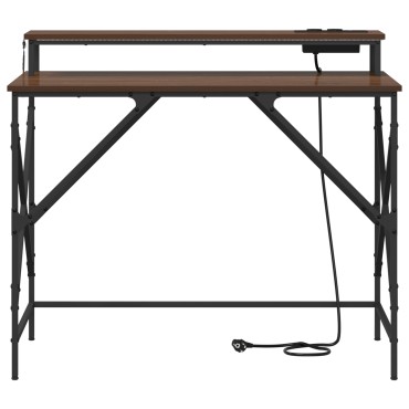 vidaXL Γραφείο Καφέ δρυς 100x50x86,5cm Επεξεργασμένο Ξύλο 1 τεμ.