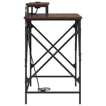 vidaXL Γραφείο Καφέ δρυς 100x50x86,5cm Επεξεργασμένο Ξύλο 1 τεμ.