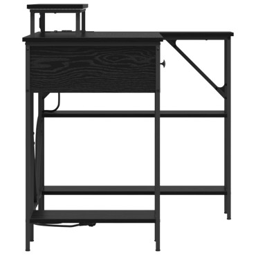 vidaXL Γραφείο Μαύρη Οξυά 120x79x86,5cm Επεξεργασμένο Ξύλο 1 τεμ.