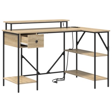 vidaXL Γραφείο Δρύς Sonoma 120x79x86,5cm Επεξεργασμένο Ξύλο 1 τεμ.