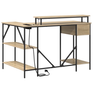 vidaXL Γραφείο Δρύς Sonoma 120x79x86,5cm Επεξεργασμένο Ξύλο 1 τεμ.