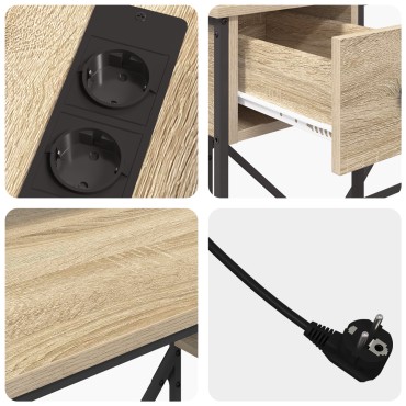 vidaXL Γραφείο Δρύς Sonoma 120x79x86,5cm Επεξεργασμένο Ξύλο 1 τεμ.