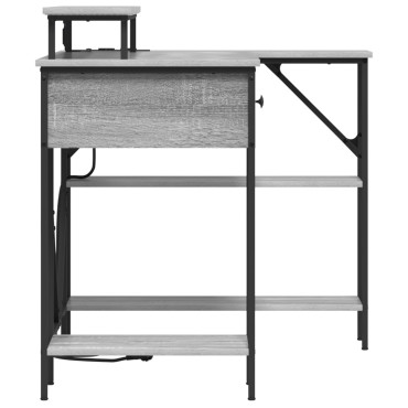 vidaXL Γραφείο Γκρίζο Σονομα 120x79x86,5cm Επεξεργασμένο Ξύλο 1 τεμ.