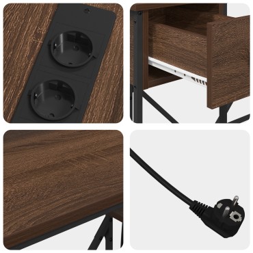 vidaXL Γραφείο Καφέ δρυς 120x79x86,5cm Επεξεργασμένο Ξύλο 1 τεμ.