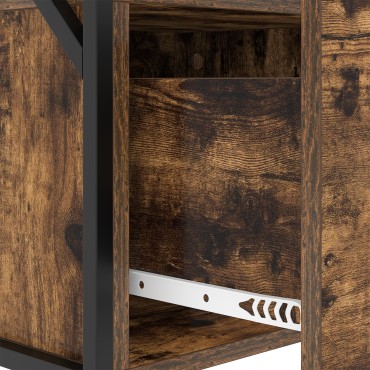 vidaXL Κομοδίνο Καπνιστό Δρύς 40x31x60cm Επεξεργασμένο Ξύλο 1 τεμ.