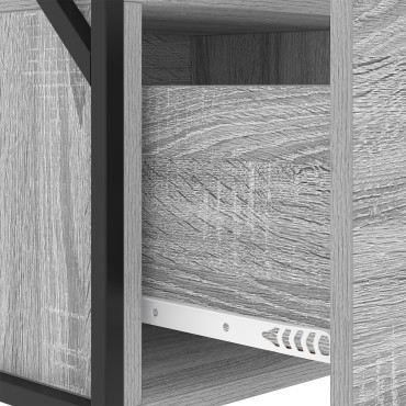 vidaXL Κομοδίνο Γκρίζο Σονομα 40x31x60cm Επεξεργασμένο Ξύλο 1 τεμ.