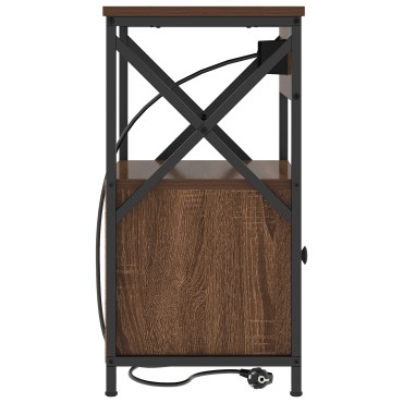 vidaXL Κομοδίνο Καφέ δρυς 40x31x60cm Επεξεργασμένο Ξύλο 1 τεμ.
