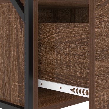 vidaXL Κομοδίνο Καφέ δρυς 40x31x60cm Επεξεργασμένο Ξύλο 1 τεμ.