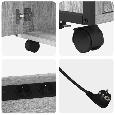vidaXL Ντουλάπα με Σταθμό Φόρτισης 61x46x67cm Επεξεργασμένο Ξύλο 1 τεμ.