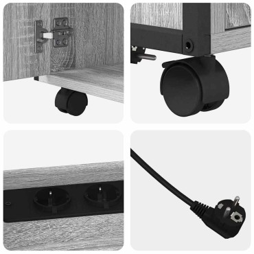 vidaXL Ντουλάπα με Σταθμό Φόρτισης 61x46x67cm Επεξεργασμένο Ξύλο 1 τεμ.