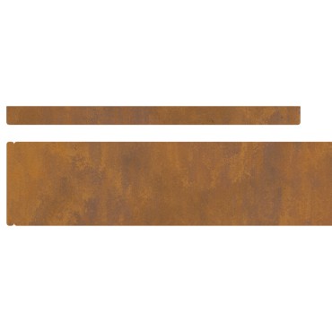 vidaXL Περίγραμμα γκαζόν 4 τμχ. 450 x 0,05 x 10 εκ Σκ rusty