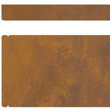 vidaXL Περίγραμμα γκαζόν 4 τμχ. 450 x 0,05 x 10 εκ Σκ rusty