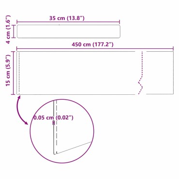 vidaXL Περίγραμμα γκαζόν 4 τμχ. 450 x 0.05 x 15 εκ Σκ rusty