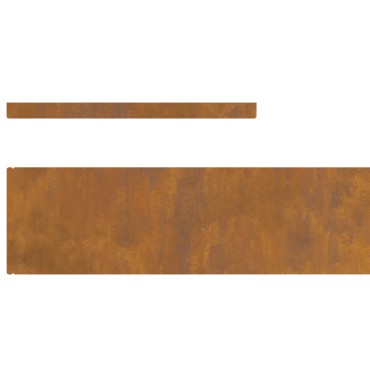vidaXL Περίγραμμα γκαζόν 4 τμχ. 450 x 0.05 x 15 εκ Σκ rusty
