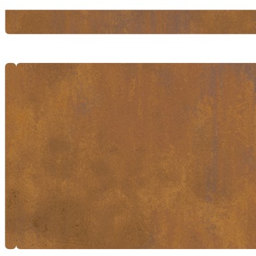 vidaXL Περίγραμμα γκαζόν 4 τμχ. 450 x 0.05 x 15 εκ Σκ rusty