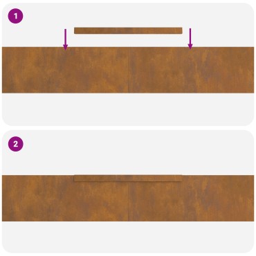 vidaXL Περίγραμμα γκαζόν 4 τμχ. 450 x 0.05 x 15 εκ Σκ rusty