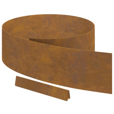vidaXL Περίγραμμα γκαζόν 4 τμχ. 450 x 0,05 x 20 εκ Σκ rusty