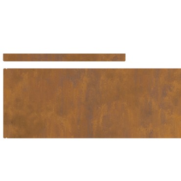 vidaXL Περίγραμμα γκαζόν 4 τμχ. 450 x 0,05 x 20 εκ Σκ rusty