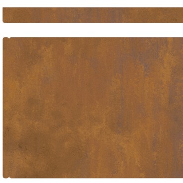 vidaXL Περίγραμμα γκαζόν 4 τμχ. 450 x 0,05 x 20 εκ Σκ rusty
