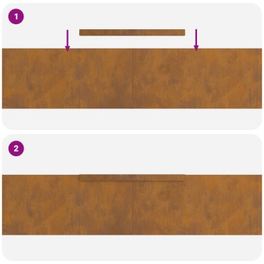vidaXL Περίγραμμα γκαζόν 4 τμχ. 450 x 0,05 x 20 εκ Σκ rusty