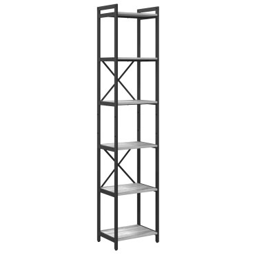 vidaXL Ράφι Βιβλίων 40x30x189,5cm Επεξεργασμένο Ξύλο Γκρι sonoma 1 τεμ.
