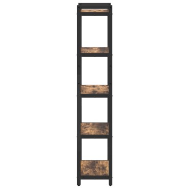 vidaXL Ράφι Βιβλίων 40x30x155cm Επεξεργασμένο Ξύλο Καπνιστό Δρύς 1 τεμ.