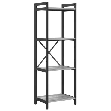 vidaXL Ράφι Βιβλίων 40x30x119cm Επεξεργασμένο Ξύλο Γκρι sonoma 1 τεμ.